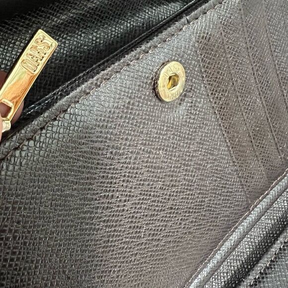 DAKS London Plaid Wallet Brown Leather Trim - Picture 4 of 10